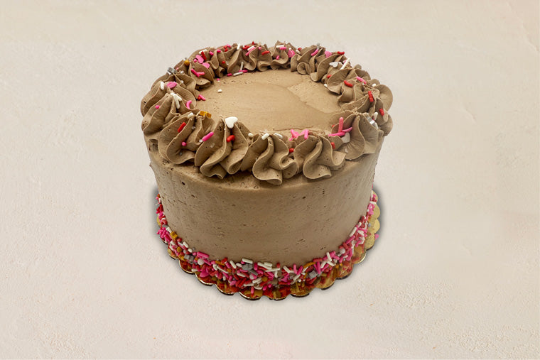 Chocolate Sprinkle Valentine Cake