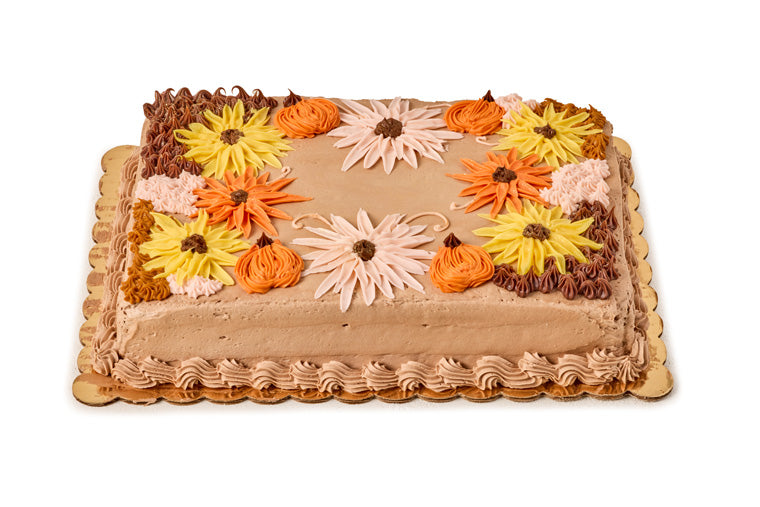 Fall Flowers Cake - Full Sheet