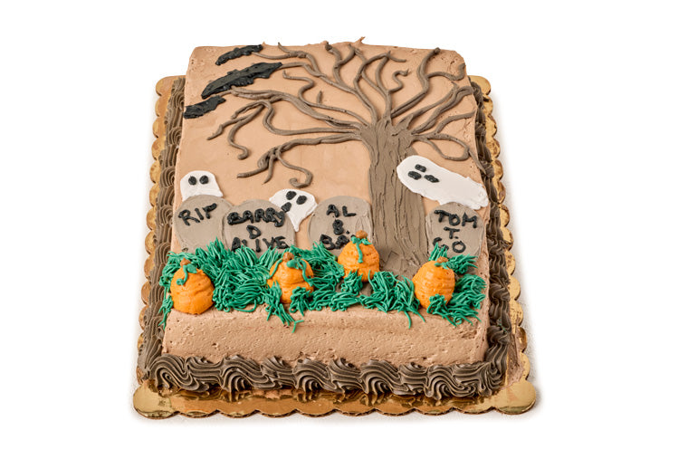 Spooky Graveyard Cake - Quarter Sheet