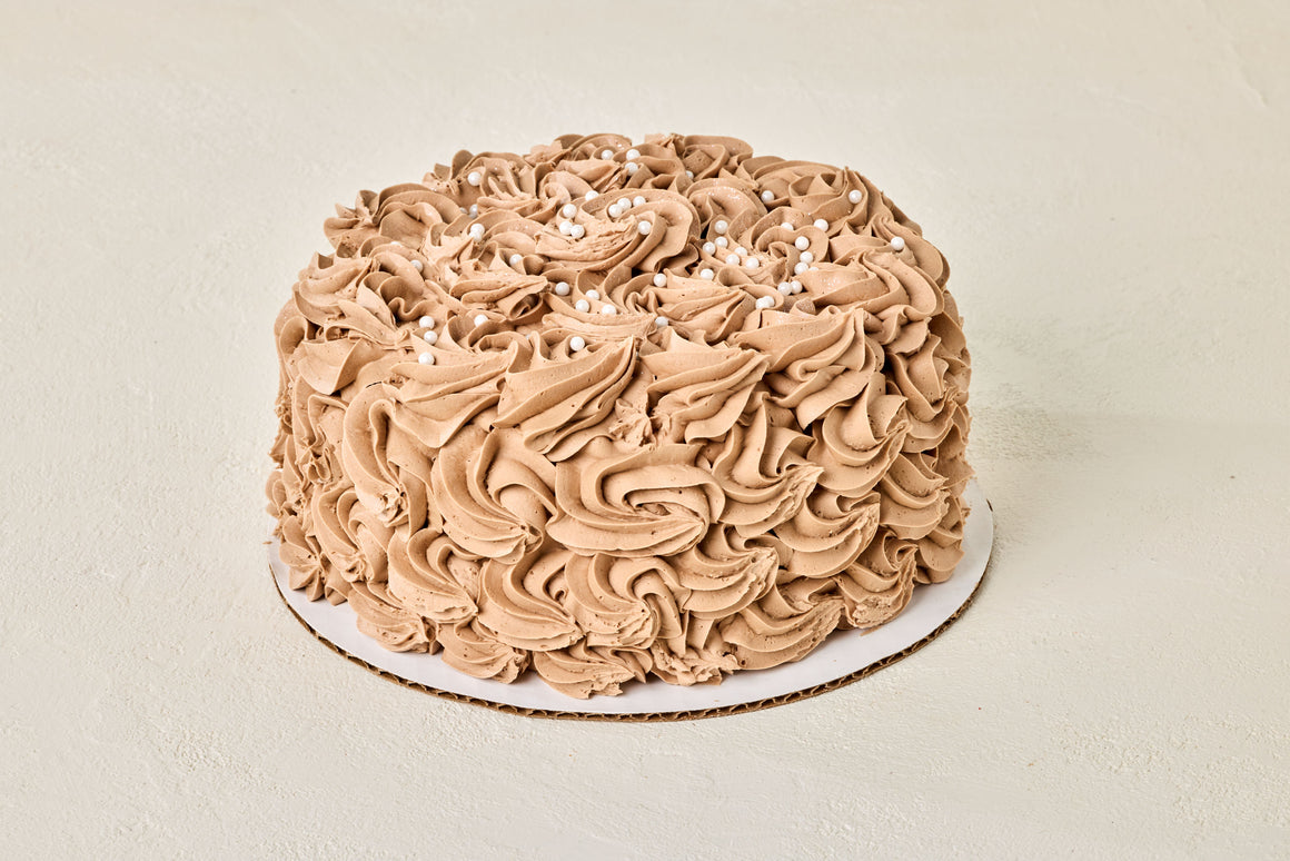 White Cake With Chocolate Icing