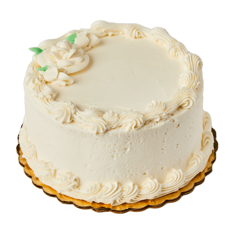 White Cake with Candlelight Icing -  7" Round